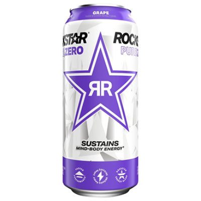 Rockstar Pure Zero Energy Drink Grape - 16 FZ
