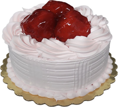 Cake White W Fresh Strawberry W Strawberry Bettercreme 5in Dl - EA - Image 1