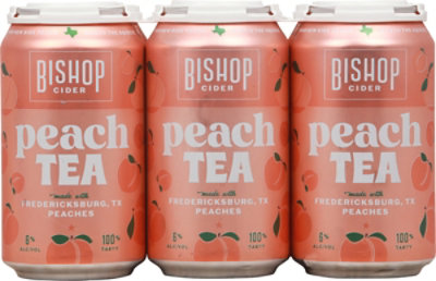 Bishop Cider Peach Tea Cans - 6-12 Fl. Oz. - Image 2