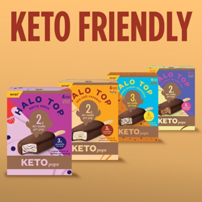Halo Top Keto Sea Salt Caramel Frozen Dessert Pops For Summer - 4 Count - Image 5