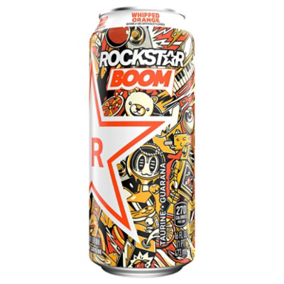 Rockstar Energy Drink Boom Whiped & Blended Orange Can - 16 FZ