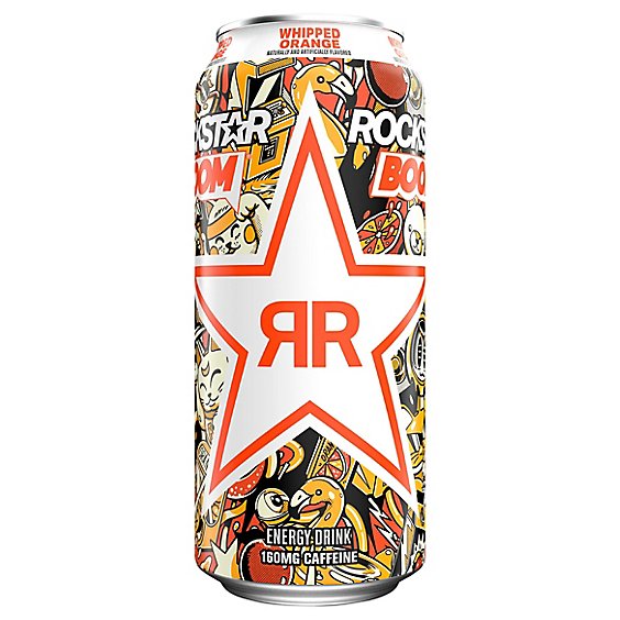 Rockstar Energy Drink Boom Whiped & Blended Orange Can - 16 FZ