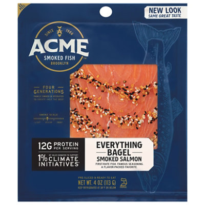 Acme Smoked Fish Co Everything Smoked Bagel Pre-sliced Smoked Salmon - 4 OZ - Image 4