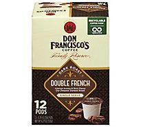 Don Franciscos Family Reserve Double French Single Serve Coffee - 12 CT