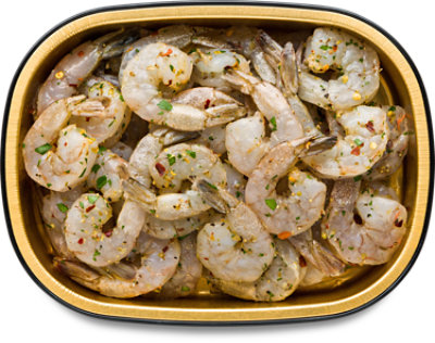 Ready Shrimp With Mediterranean Marinade Peeled And Deveined 36-40 Count - 1 Lb - Image 1