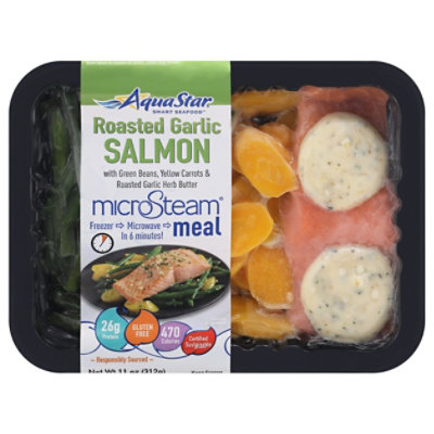 Aqua Star Roasted Garlic Salmon Microsteam Meal - 11 OZ