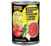 Red Gold Tomato Love Diced Tomatoes & Green Chilies Original - 10 Oz