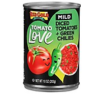 Red Gold Tomatoes Diced Petite And Green Chilies Mild - 10 OZ