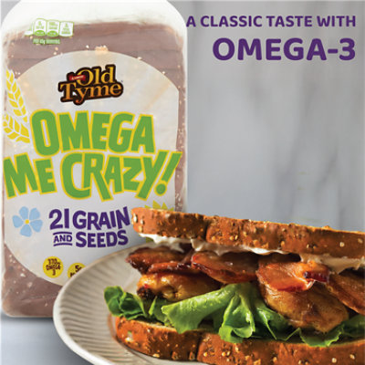 Schmidt Old Tyme Omega Me Crazy! 21 Grain Healthy Bread Loaf - 24 Oz - Image 5