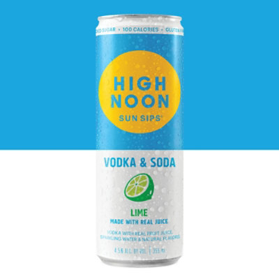 High Noon Lime Vodka Hard Seltzer Single Serve Can - 4-355 Ml - Image 4