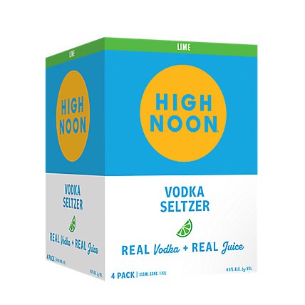 High Noon Lime Vodka Hard Seltzer Single Serve Cans - 4-355 Ml  - Image 2