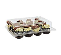 Decorated Buttercreme Cupcakes Choc 12count - EA