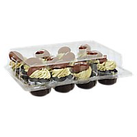Decorated Buttercreme Cupcakes Choc 12count - EA - Image 1