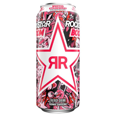 Rockstar Energy Drink, Strawberry Peach 16 Fl Oz, Energy