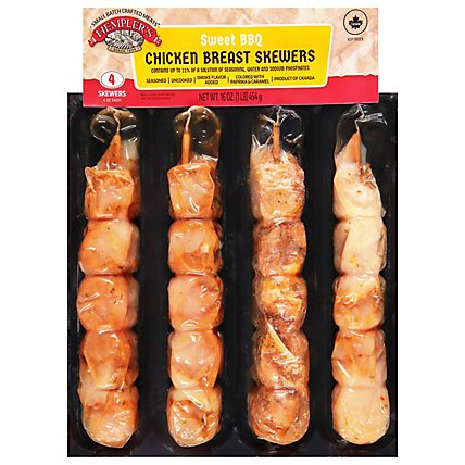 Hemplers Sweet Bbq Chicken Breast Skewers - 16 OZ - Image 3