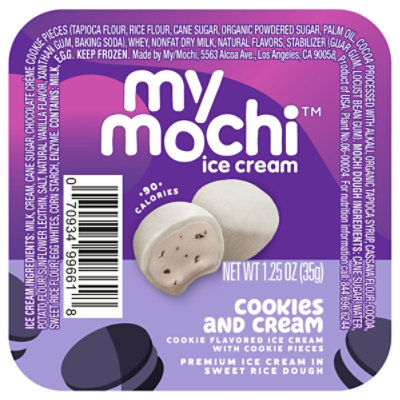 My Mochi Cookies and Cream Premium Ice Cream in Sweet Rice Dough - 1.5 Oz - Image 3