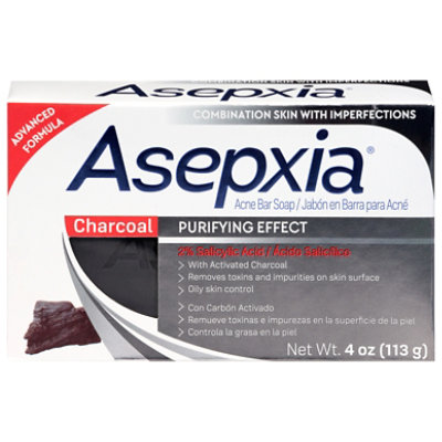 Asepxia Cleansing Bar Charcoal - 4 OZ - Image 1