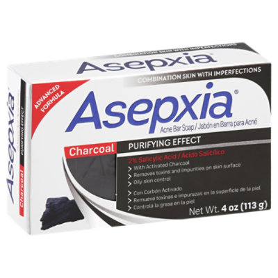 Asepxia Cleansing Bar Charcoal - 4 OZ - Image 1