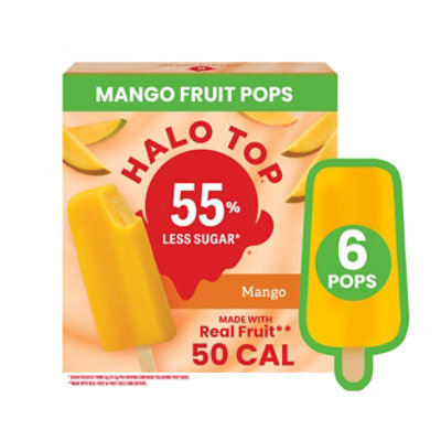 Halo Top Mango Fruit Pops - 6 Count