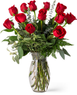 Debi Lilly Unforgettable Dozen Rose Arrangement With Vase - Each ...