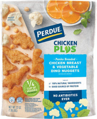 PERDUE CHICKEN PLUS Chicken Breast and Vegetable Dino Nuggets  Frozen Fully Cooked - 22 Oz - Image 2