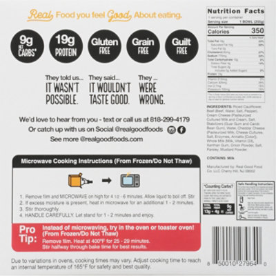 Realgood Creamy Mashed Cauliflower & Braised Beef Bowl - 9 OZ - Image 6