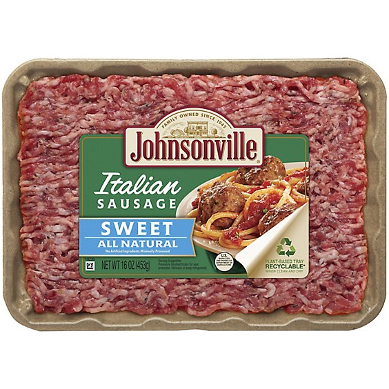Johnsonville Sweet Italian Ground Pork Sausage - 16 OZ