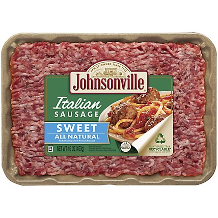 Johnsonville Sweet Italian Ground Pork Sausage - 16 OZ - Image 1