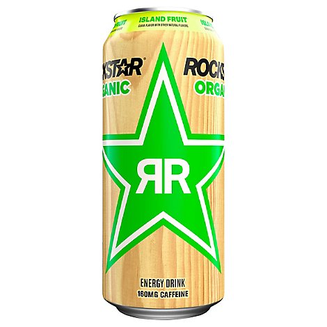 Rockstar Organic Energy Drink Island Fruit - 16 FZ