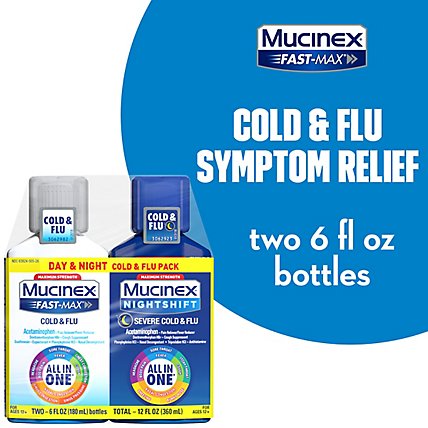 Mucinex Fast Max Day&night Cold Flu - 2-6 FZ - Image 1