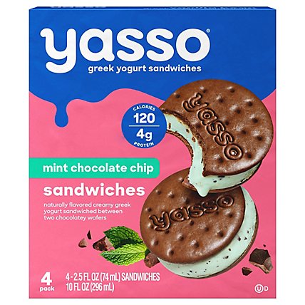 Yasso Sandwich Yogurt Mint Chocolate - 12 OZ - Image 2