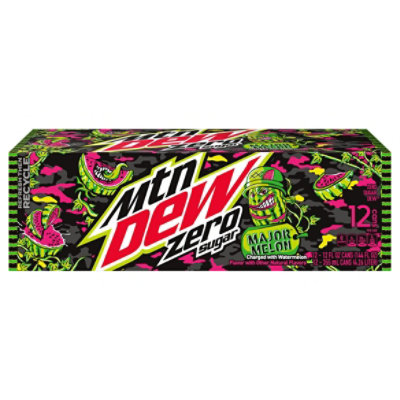 Mtn Dew Zero Sugar Soda Major Melon Watermelon - 144 FZ - Image 3