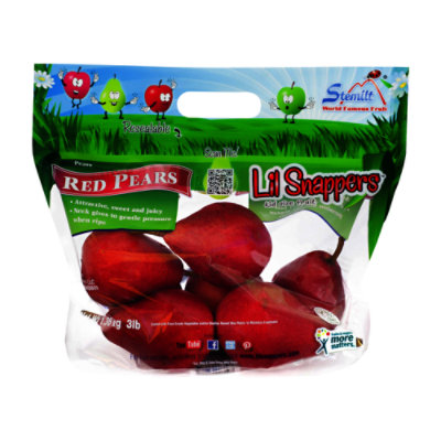 Pears Red Prepacked - 3 LB - Image 1