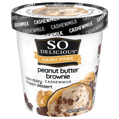 So Delicious Dairy Free Peanut Butter Brownie Cashew Milk Frozen Dessert - 1 Pint - Image 1