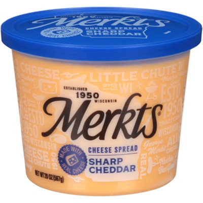 Merkt's Sharp Cheddar Spreadable Cheese Cup - 20 Oz - Image 1