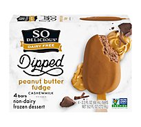 So Delicious Dairy Free Dipped Peanut Butter Fudge Frozen Dessert Bar 4 Count - 2.3 Oz