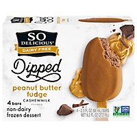 So Delicious Dairy Free Dipped Peanut Butter Fudge Frozen Dessert Bar 4 Count - 2.3 Oz - Image 1