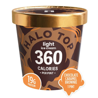 Halo Top Chocolate Caramel Brownie Light Ice Cream Frozen Dessert Summer Fl. Oz. - Safeway