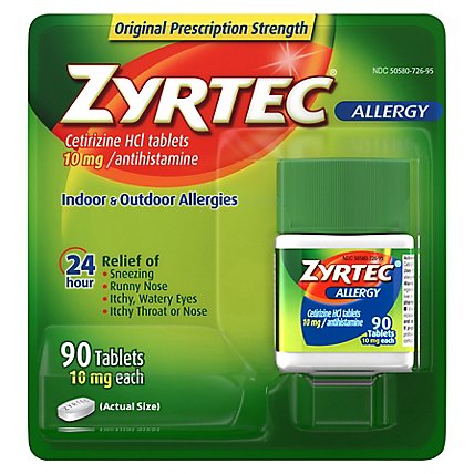 Zyrtec Allergy Tablet - 90 CT - Image 3