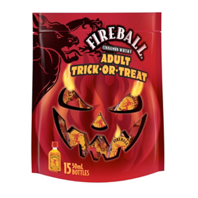 Fireball Cinnamon Whiskey 66 Proof Halloween Trick or Treat Bottles Multipack - 15-50 Ml