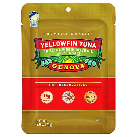 Genova Yellowfin Tuna In Extra Virgin Olive Oil With Sea Salt - 2.6 OZ