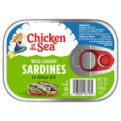 Chicken of the Sea Wild Caught Sardines in Olive Oil - 3.75 Oz - Image 1