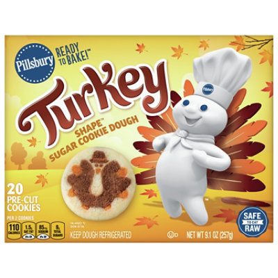 Pillsbury Ready To Bake Turkey Shape Sugar Cookie Dough - 9.1 OZ - Image 3