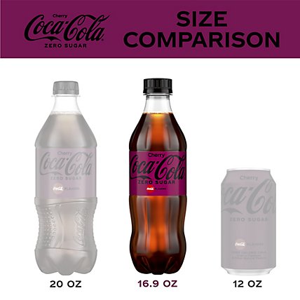 Coca-Cola Cherry Zero Sugar Soda Bottles - 6-16.9 Fl. Oz. - Image 3