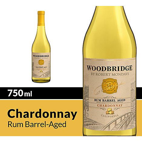 Woodbridge by Robert Mondavi Rum Barrel Aged Chardonnay White Wine - 750 Ml