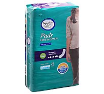 Signature Care Ultimate Absorbency Long Length Bladder Control Pads For Women - 27 Count