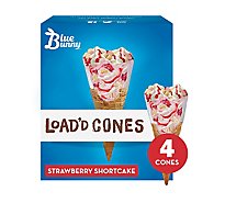 Blue Bunny Load D Cones Strawberry Short - 16 FZ