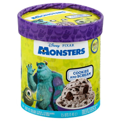 Disney Pixar Ice Cream Light Monsters Inc Cookies And Cream 1.5 Quart - 1.41 Liter