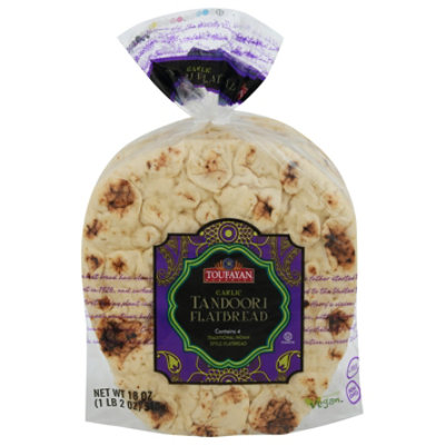 Toufayan Garlic Tandoori Flatbread - 13.50 Oz.  - Image 1