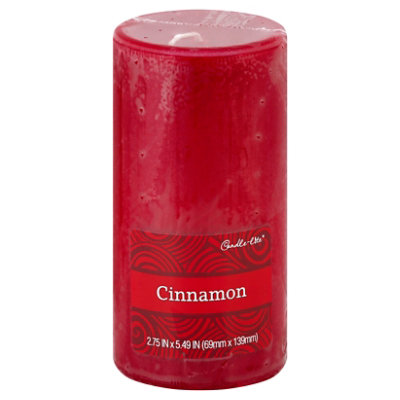 Cl 5.49in Cinn Pillar Candle - EA